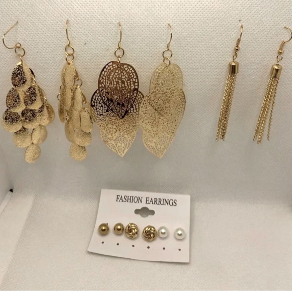 Homage 6Pairs Drop Stud Dangle Earrings